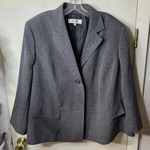 Jones Studio Separates Blazer Plus Size 22W Gray 3 Button